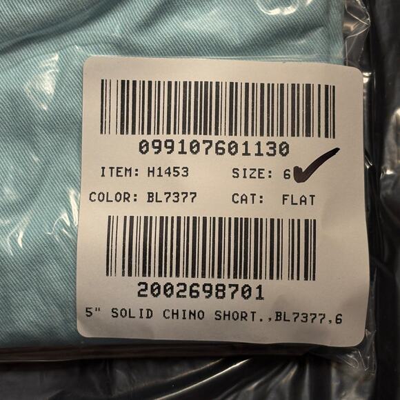 NWT J. Crew 5" Classic Chino Shorts Blue 6 H1453 Teal Travel Beach Cruise - Picture 3 of 3